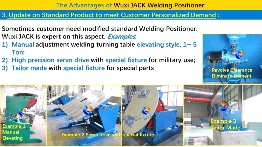 Head and Tail Rotary Turning Table L Welding Positioner Lifting Elevating Turntable
