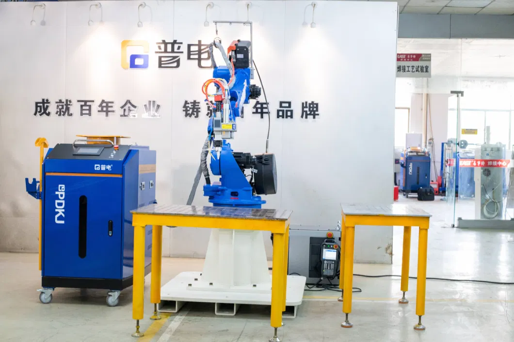 Industrial TIG Arc 6 Axis Robot Welding Integrated Workstation for Stainless Steel Door Handle