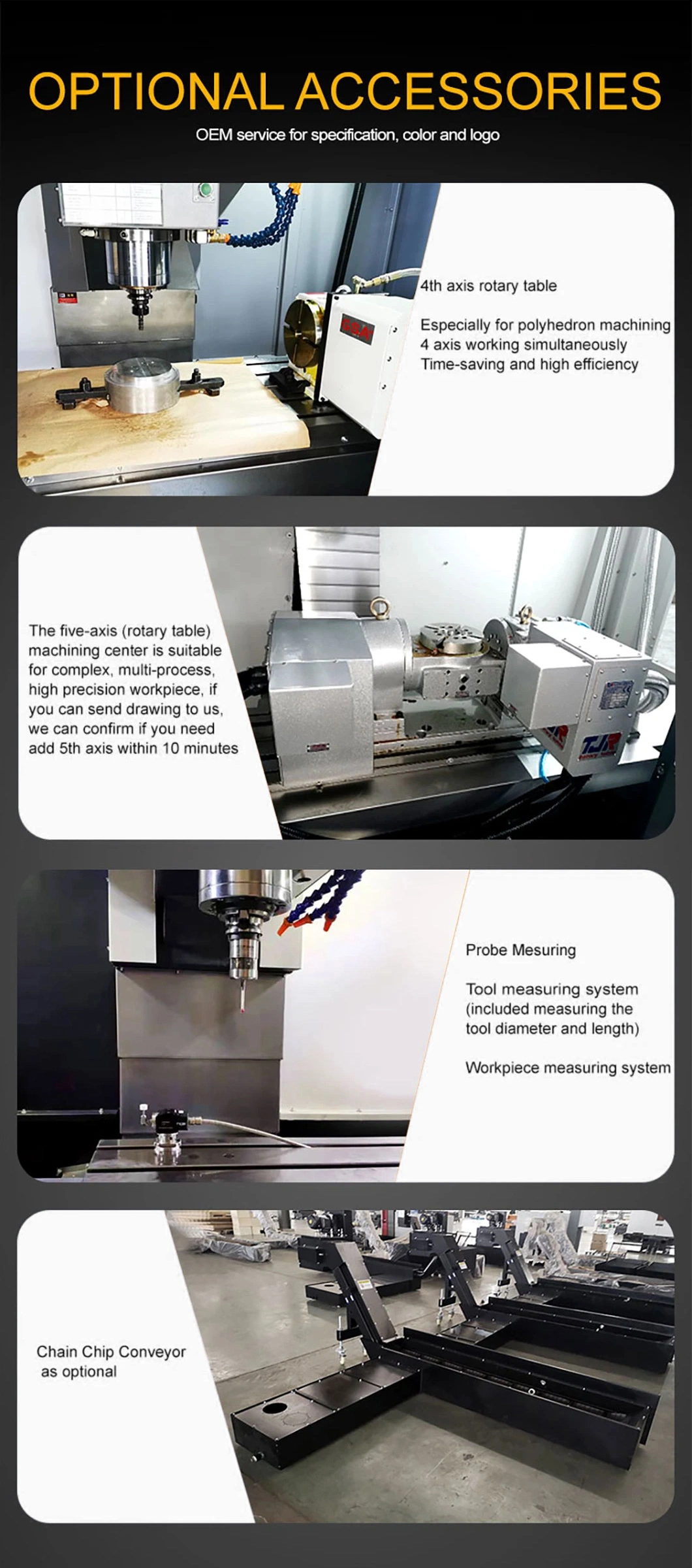 UC-400 Heavy Duty Automatic Changer Metalworking Vertical CNC Milling Machine with Metal Processing with 5 Axis