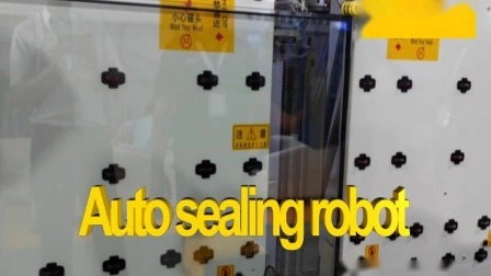 Insulated Double Glazed Glass Processing Machine Auto Silicone Sealant Sealing Robot